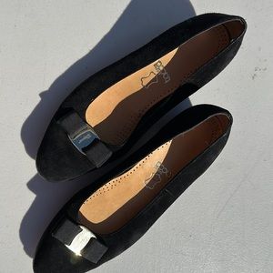Ferragamo Black Suede Pumps